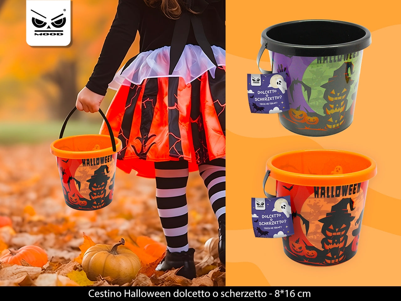 Cestino halloween dolcetto o scherzetto