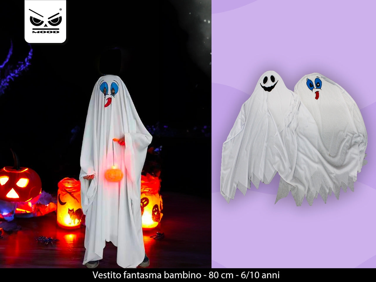 Vestito fantasma da bambino 80cm 6-10anni