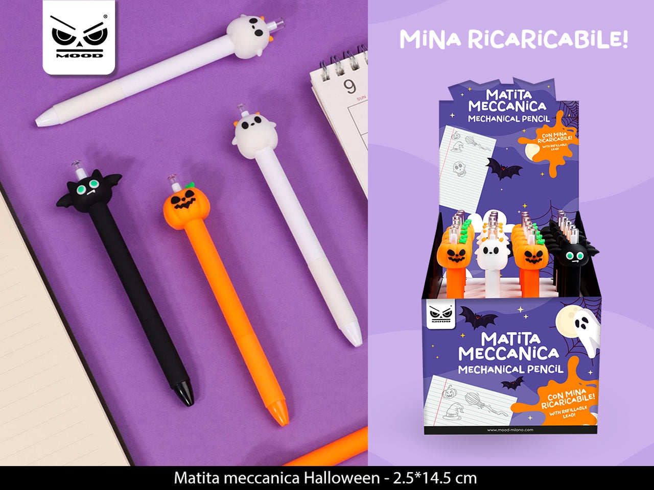 Matita meccanica halloween 0.5mm con mina ricaricabile