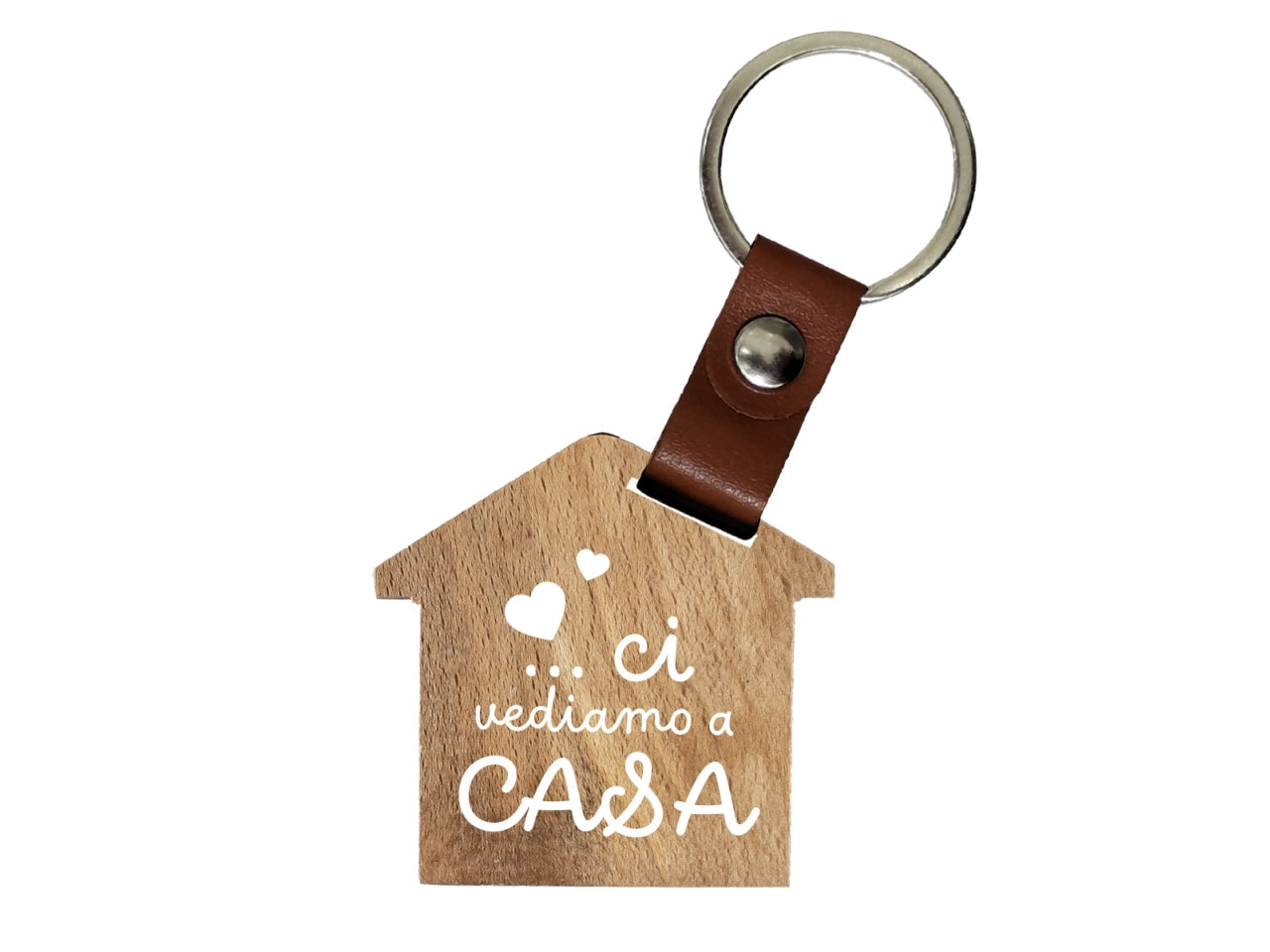 Portachiavi in legno qualunque cosa accada set da 2 portachiavi