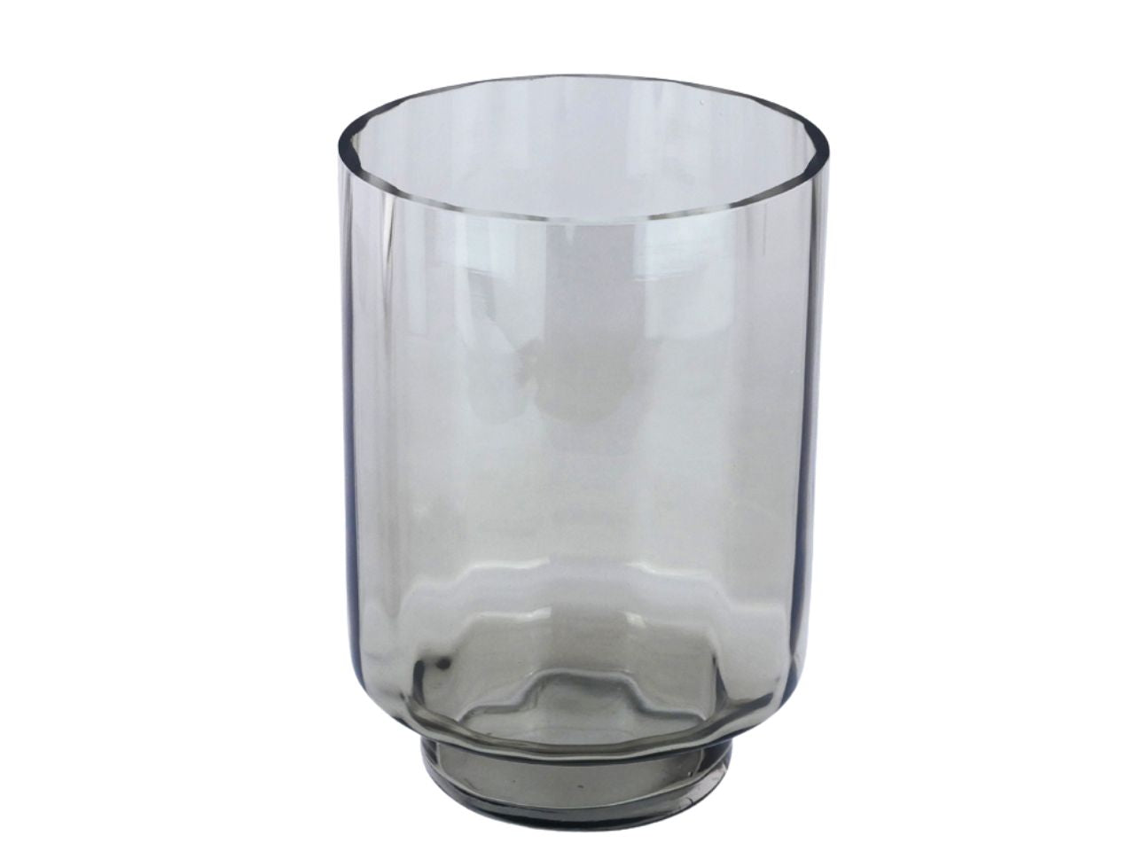 Vaso in vetro grigio d.17x24cm