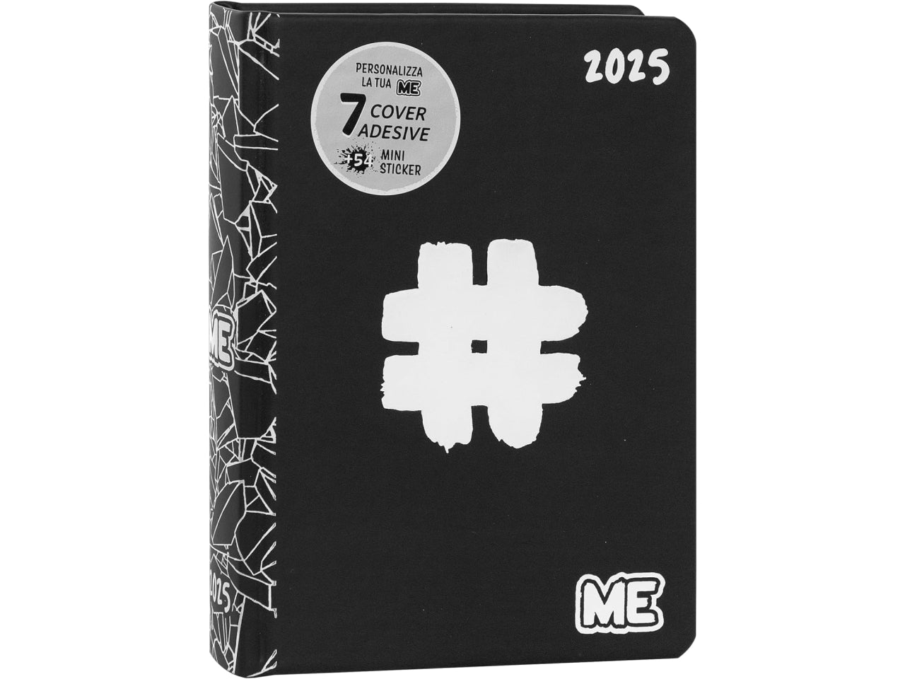 Diario agenda Me Hashtag classic nero medium, 16 mesi 2024/25, 12x16,5 cm - Franco Panini