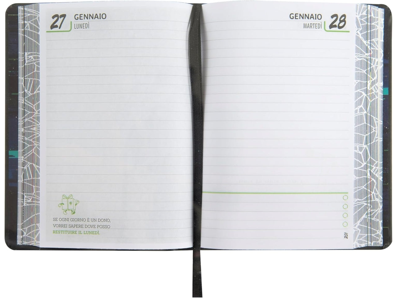 Diario agenda Me Hashtag classic nero medium, 16 mesi 2024/25, 12x16,5 cm - Franco Panini