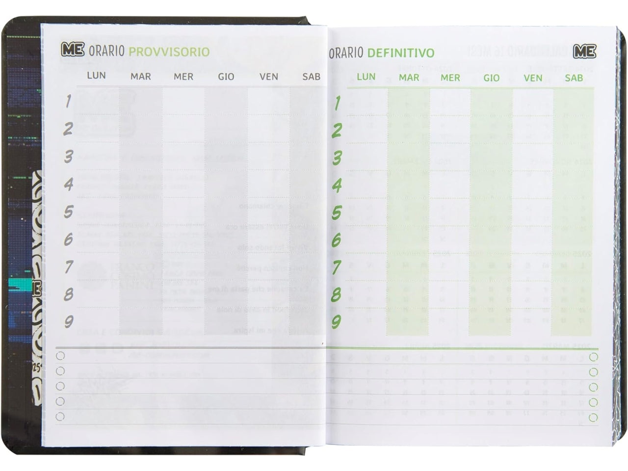 Diario agenda Me Hashtag classic nero medium, 16 mesi 2024/25, 12x16,5 cm - Franco Panini