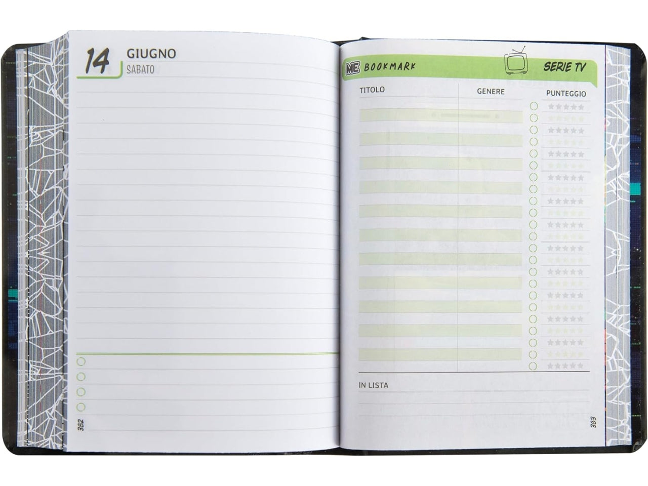 Diario agenda Me Hashtag classic nero medium, 16 mesi 2024/25, 12x16,5 cm - Franco Panini