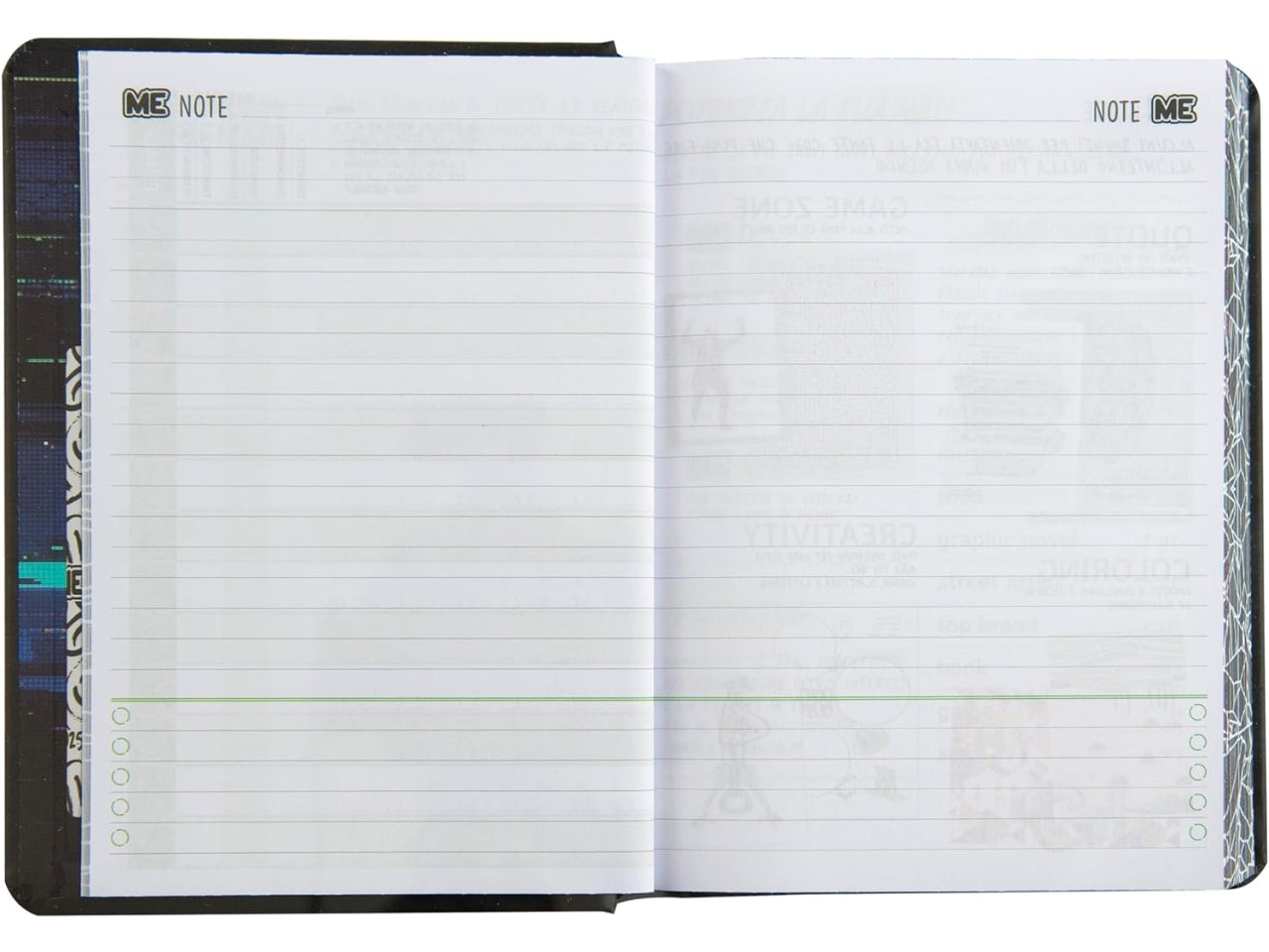 Diario agenda Me Hashtag classic nero medium, 16 mesi 2024/25, 12x16,5 cm - Franco Panini