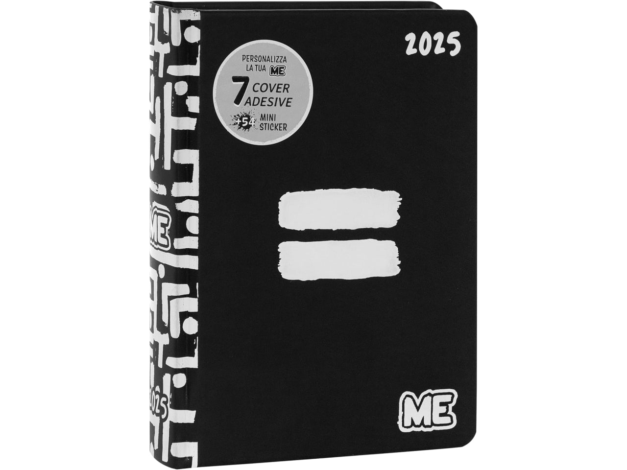 Diario agenda Me Uguale classic nero medium, 16 mesi 2024/25, 12x16,5 cm - Franco Panini