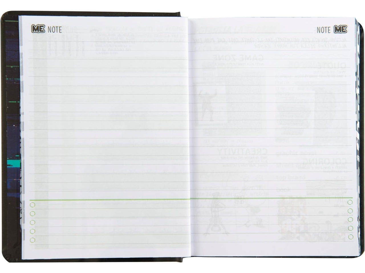 Diario agenda Me Uguale classic nero medium, 16 mesi 2024/25, 12x16,5 cm - Franco Panini