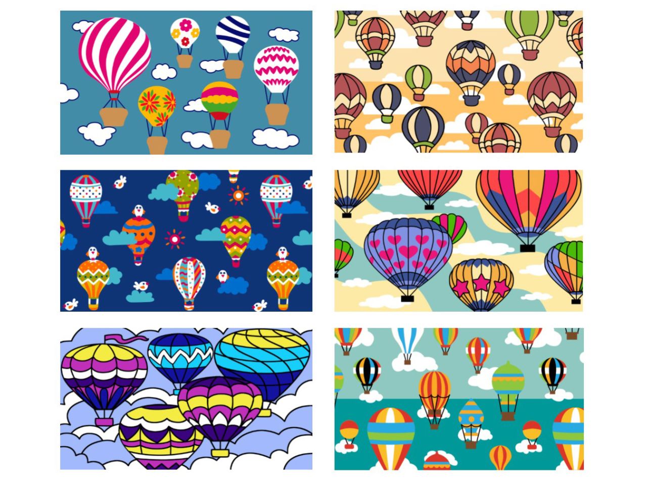 Zerbino cocco mongolfiere 6 disegni assortiti 70x40cm