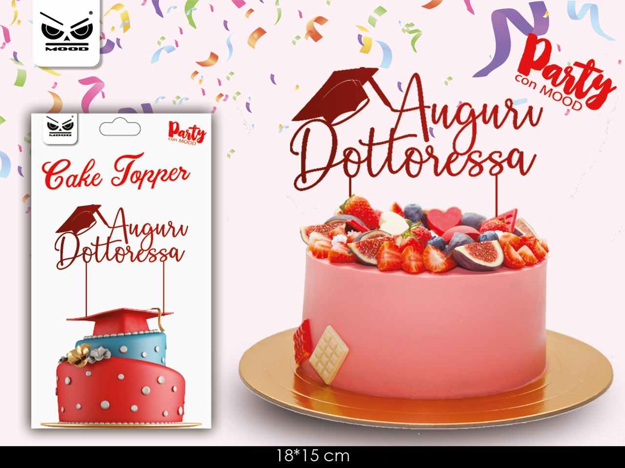 Cake topper auguri dottoressa st6049
