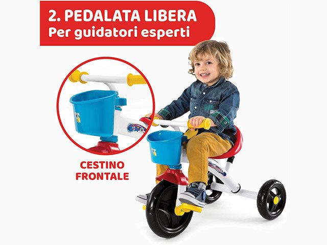 Chicco Triciclo Bambini U-GO 2in1 Triciclo con Maniglione Regolabile