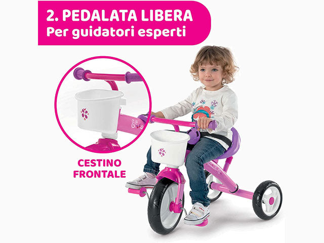 Chicco Triciclo Bambini U-GO 2in1 Triciclo con Maniglione e Cestello