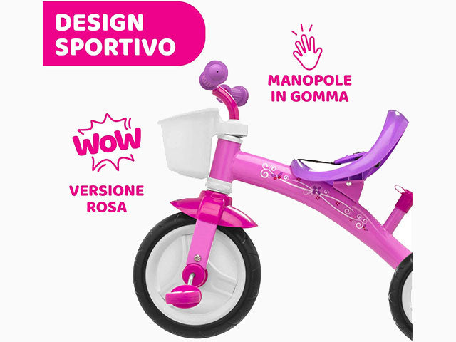 Chicco Triciclo Bambini U-GO 2in1 Triciclo con Maniglione e Cestello