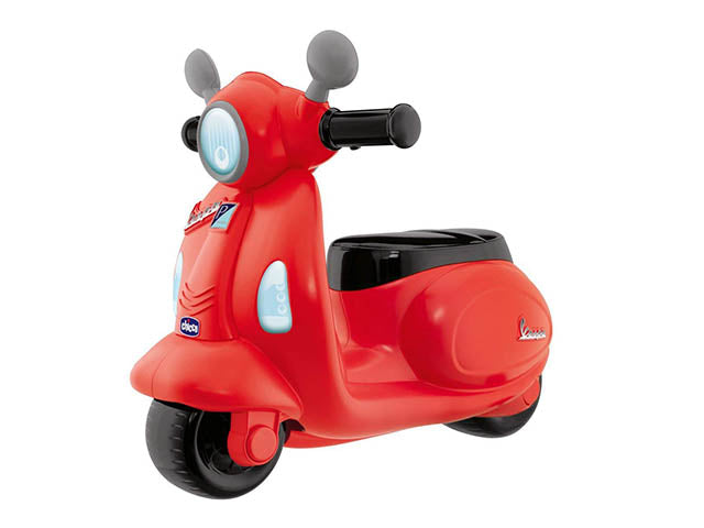 Chicco Vespa per Bambini Primavera Rossa Moto Cavalcabile con Luci e Suoni $