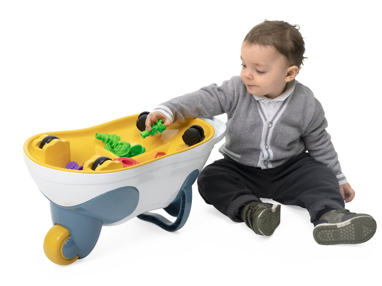 Chicco 3 in 1 Panda - Bianco e Blu in Plastica, Età 18 Mesi-3 Anni, Dimensioni 55x30,6x28 cm