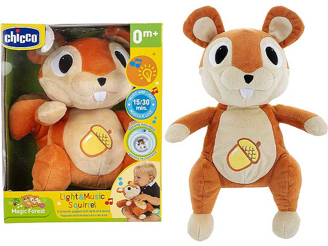 Chicco Scoiattolo Luci e Suoni Morbido Peluche Interattivo di 30 cm