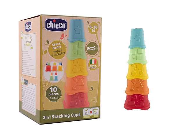 Chicco Tazze Impilabili 2in1 Eco+ Gioco Impilabile