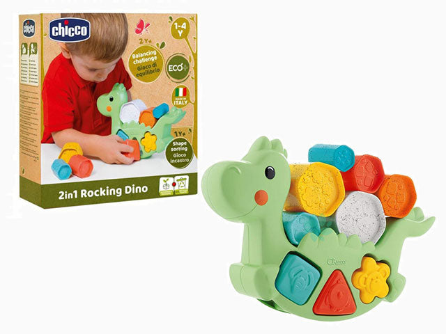 Chicco 2in1 Rocking Dino Gioco di Equilibrio Impilabile