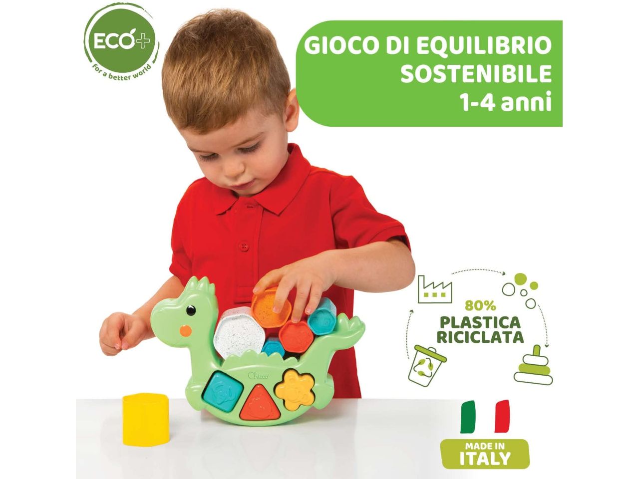 Chicco 2in1 Rocking Dino Gioco di Equilibrio Impilabile