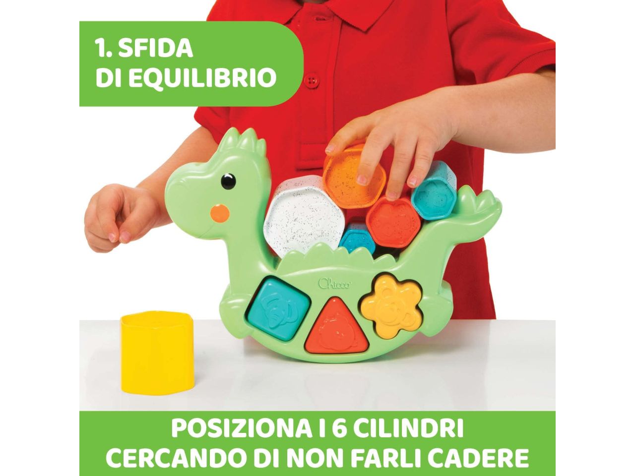 Chicco 2in1 Rocking Dino Gioco di Equilibrio Impilabile