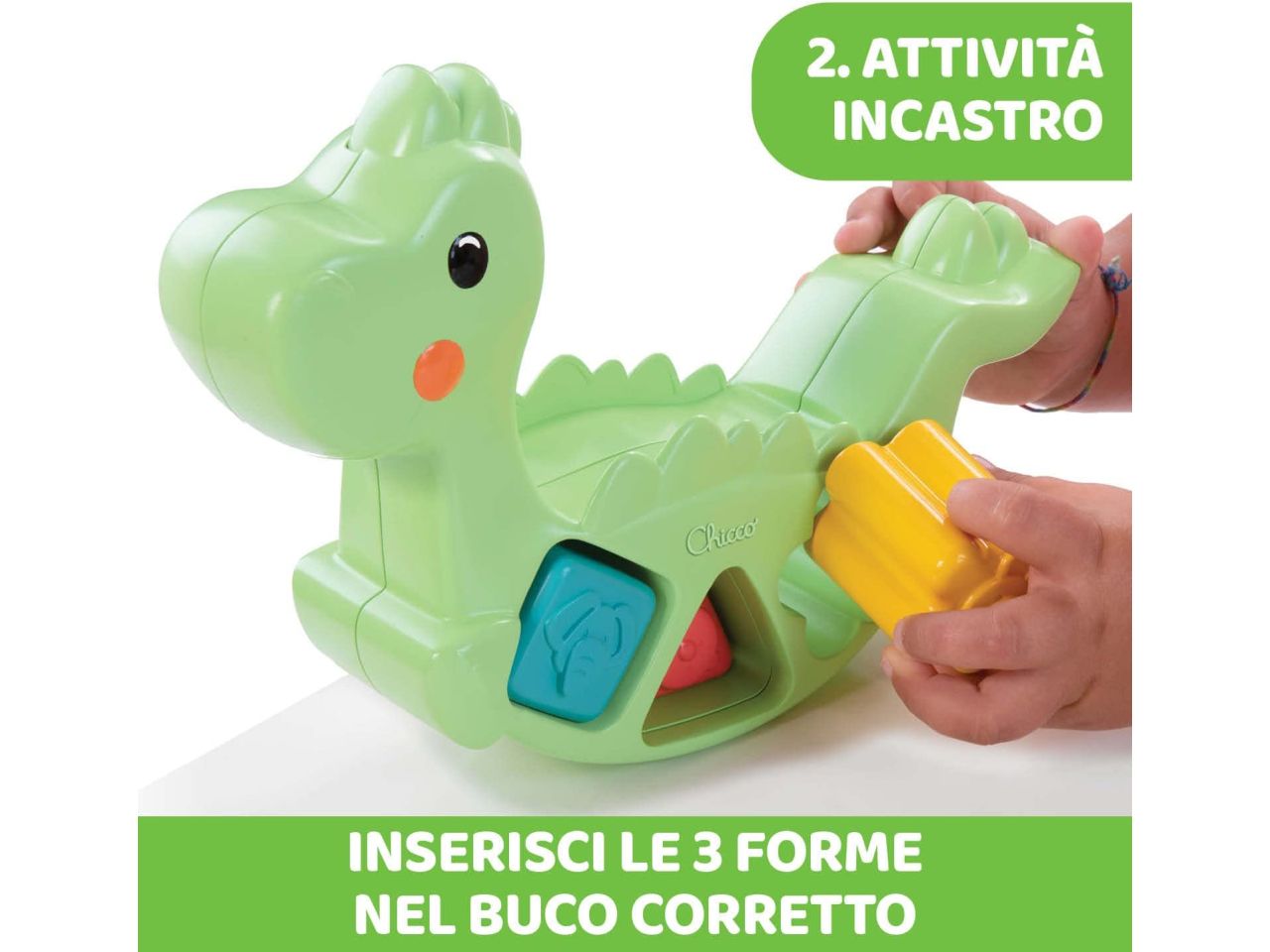 Chicco 2in1 Rocking Dino Gioco di Equilibrio Impilabile