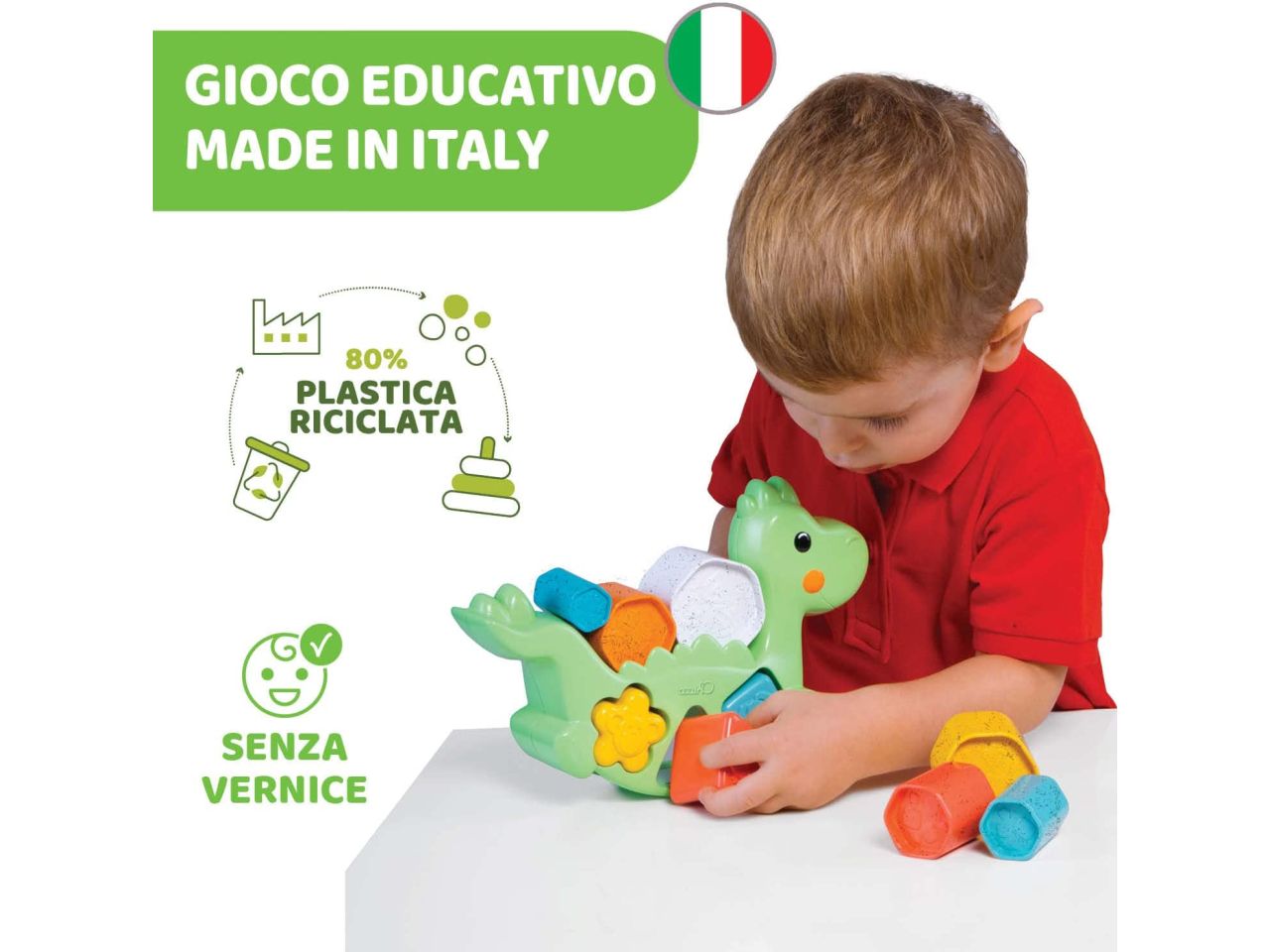 Chicco 2in1 Rocking Dino Gioco di Equilibrio Impilabile