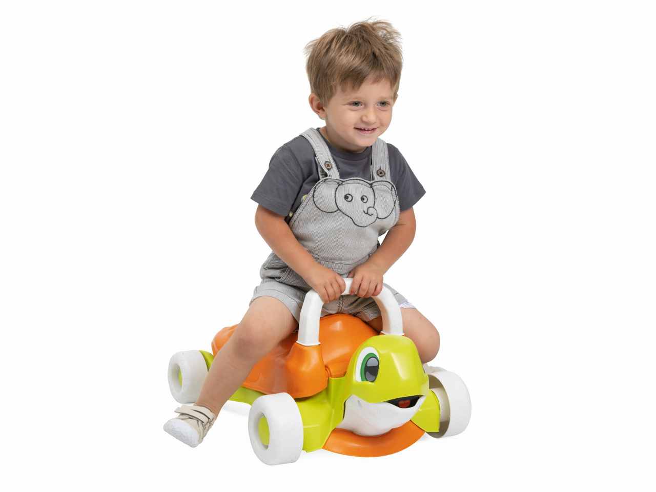 Chicco Walk & Ride Turtle Eco+ Girello e Cavalcabile 2-in-1