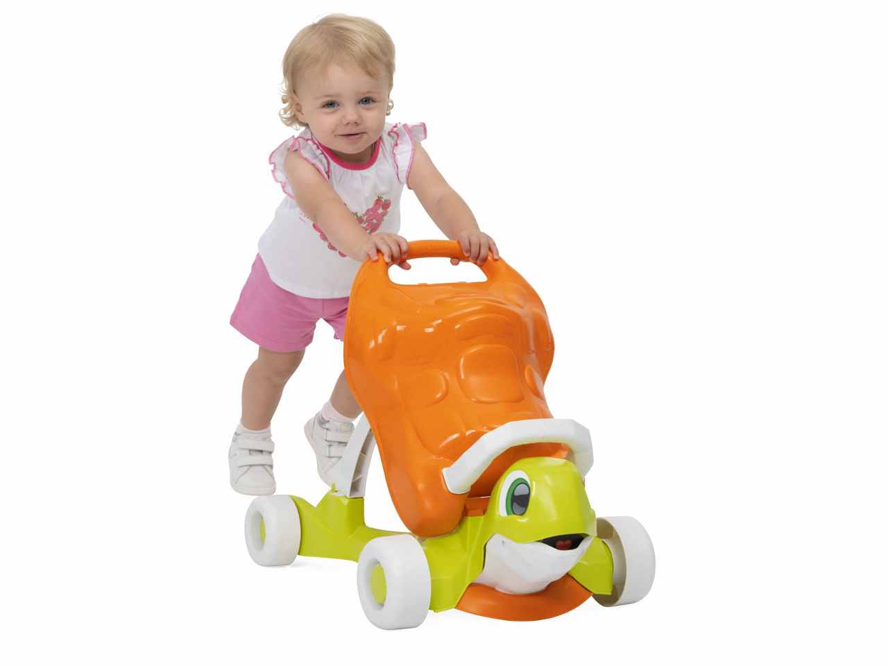 Chicco Walk & Ride Turtle Eco+ Girello e Cavalcabile 2-in-1