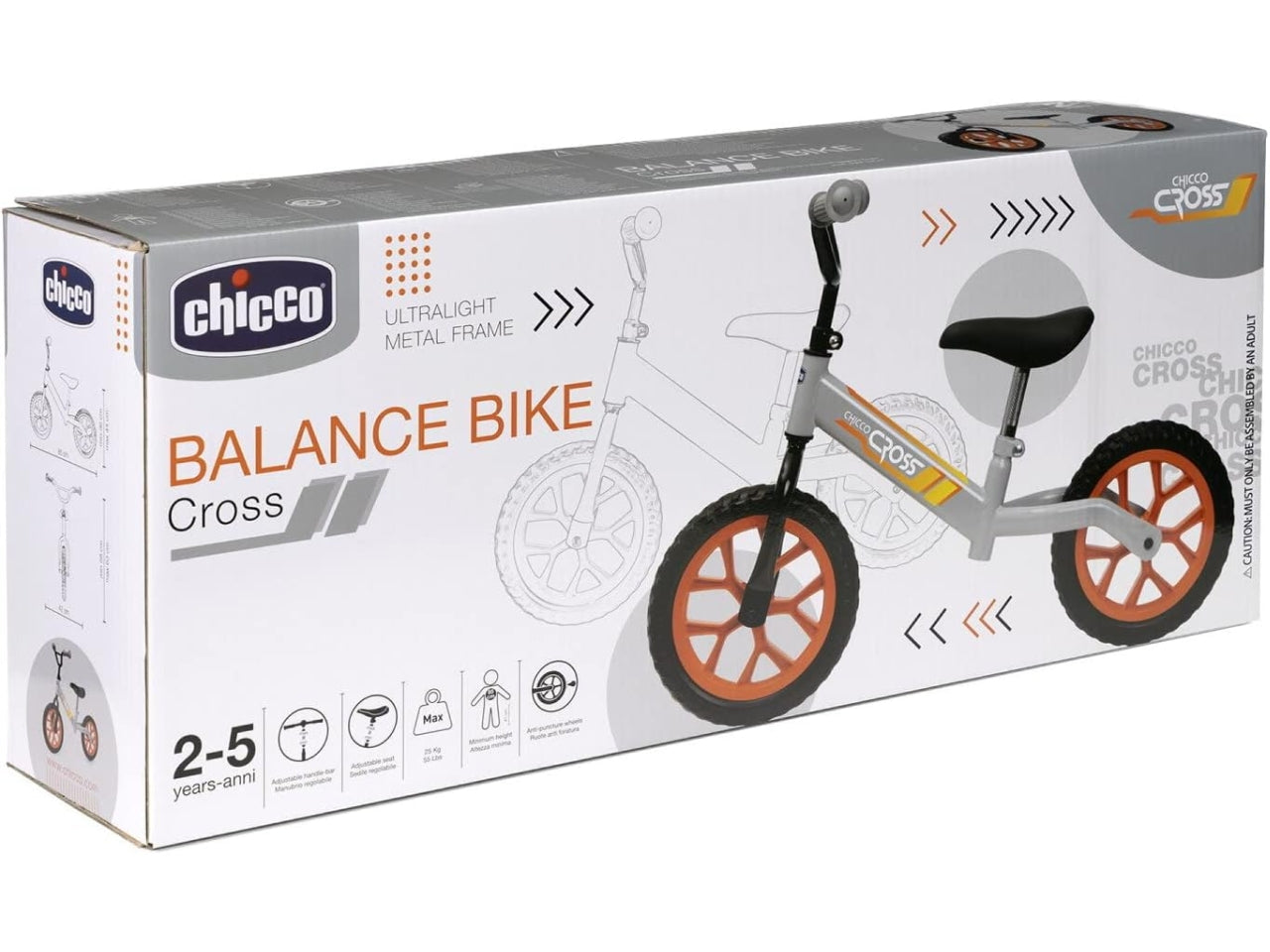 Chicco Balance Bike Cross Bicicletta Senza Pedali con Design Cross Country