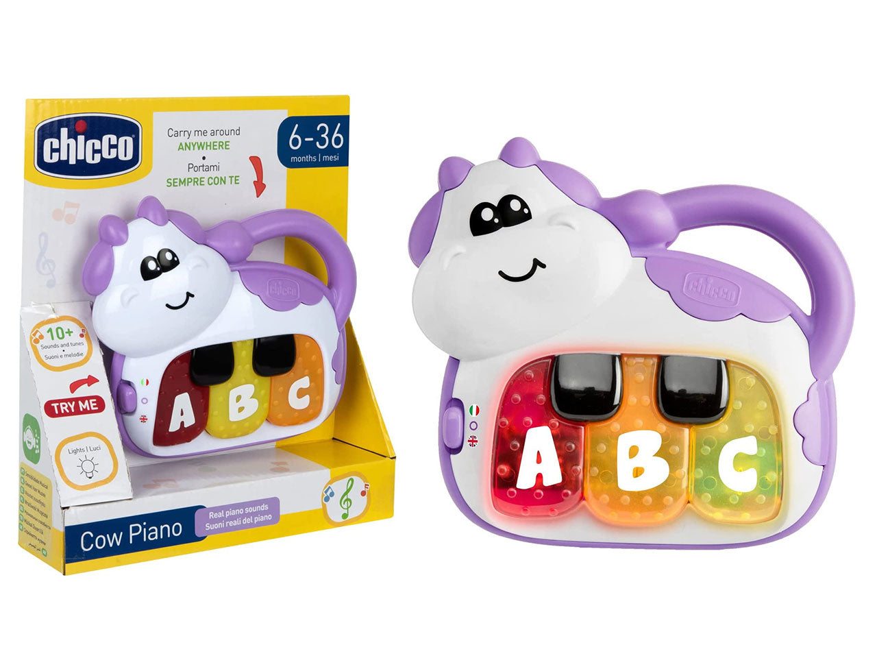 Chicco Piano Mucca Baby Senses gioco parlante musicale