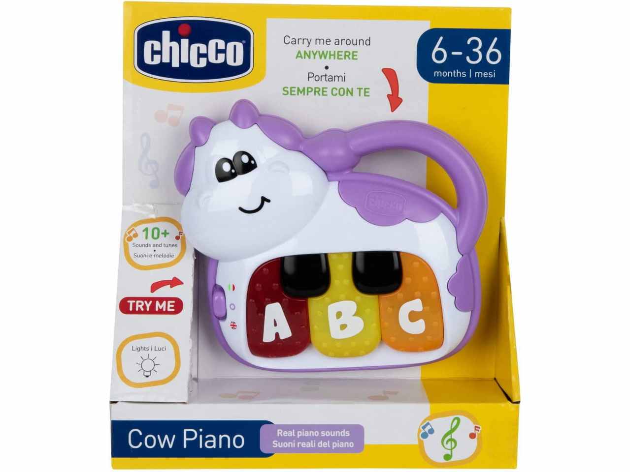 Chicco Piano Mucca Baby Senses gioco parlante musicale