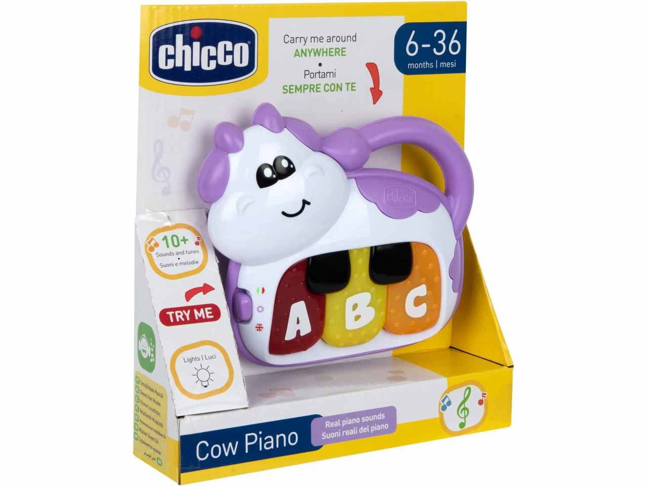 Chicco Piano Mucca Baby Senses gioco parlante musicale