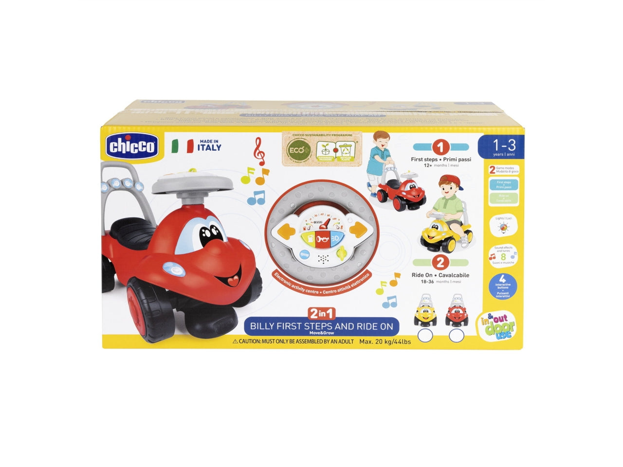 Chicco Billy Walk&Ride Eco+ Girello e Cavalcabile 2 in 1