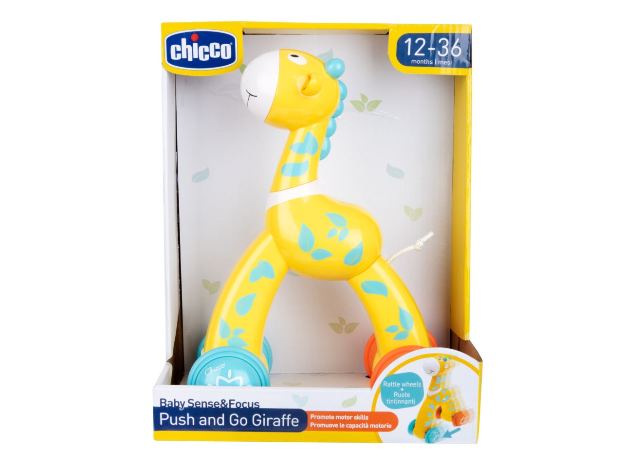 Chicco Giraffa Spingi e Vai - Multicolor in Plastica, Età 12-36 Mesi, Dimensioni 18x11x26 cm