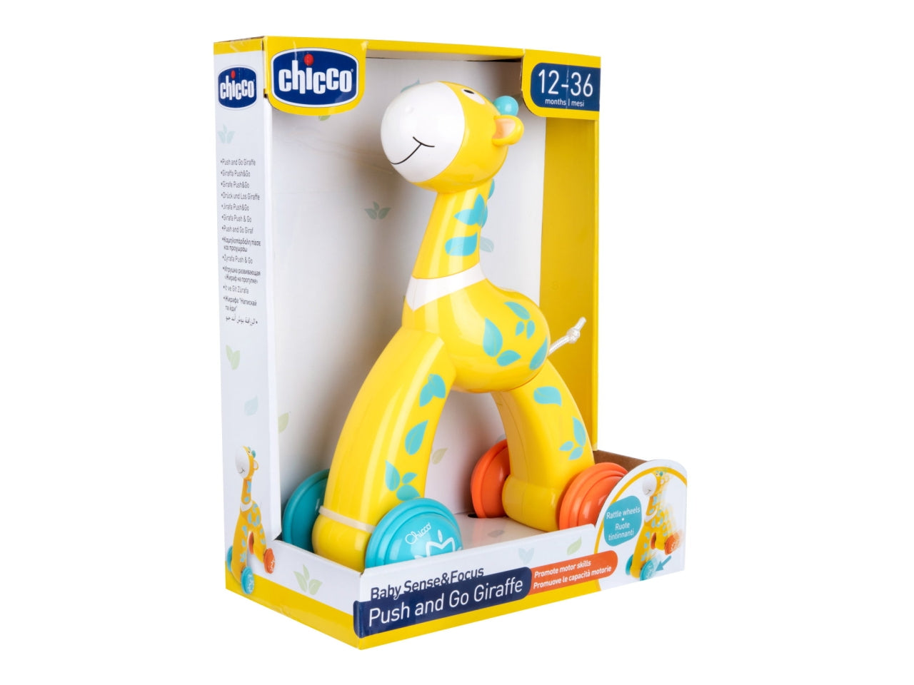 Chicco Giraffa Spingi e Vai - Multicolor in Plastica, Età 12-36 Mesi, Dimensioni 18x11x26 cm