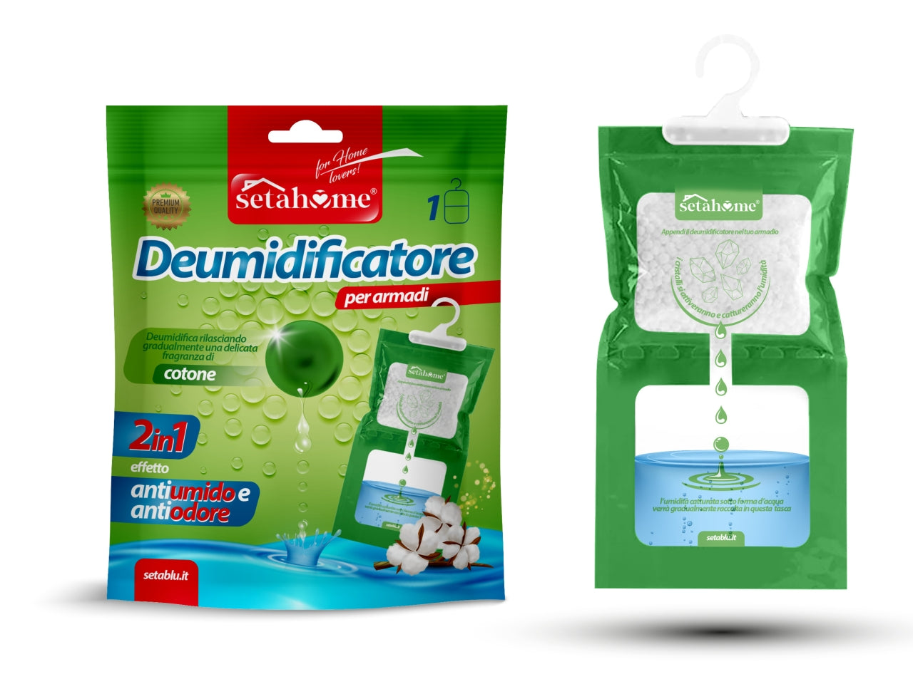 Deumidificatore appendino 500ml cotton