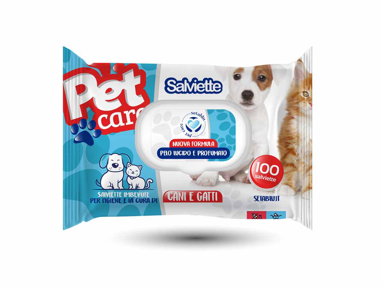 Salviette pet 100 pezzic/pop-up 007560