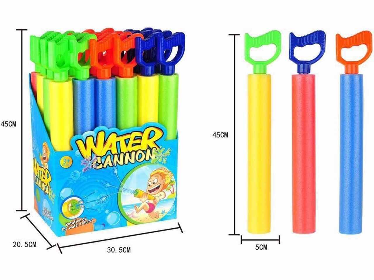 Tubo spara acqua spugna con mani