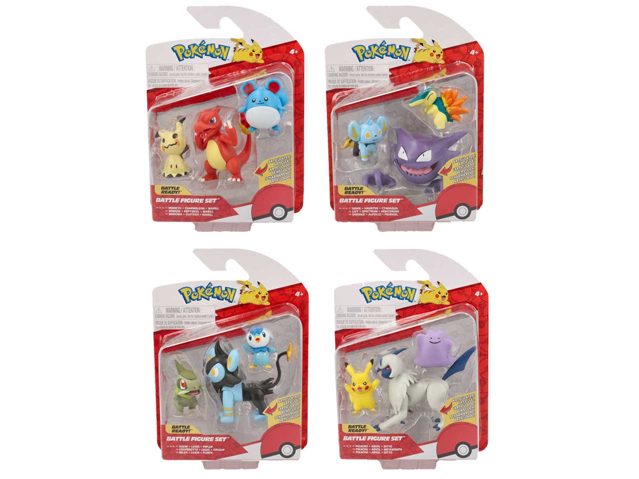 Pokemon battle figure - confezione da 3 personaggi