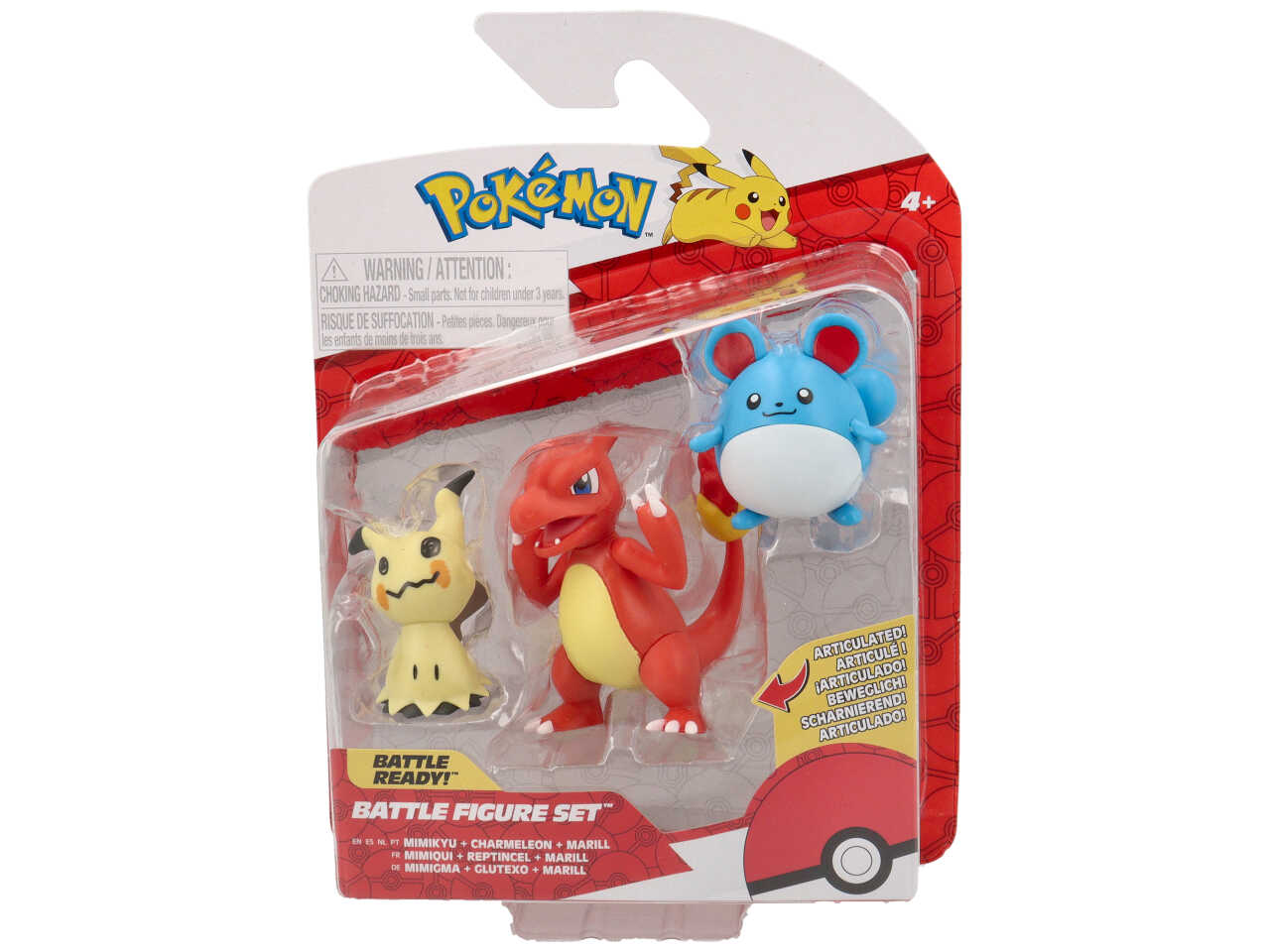 Pokemon battle figure - confezione da 3 personaggi