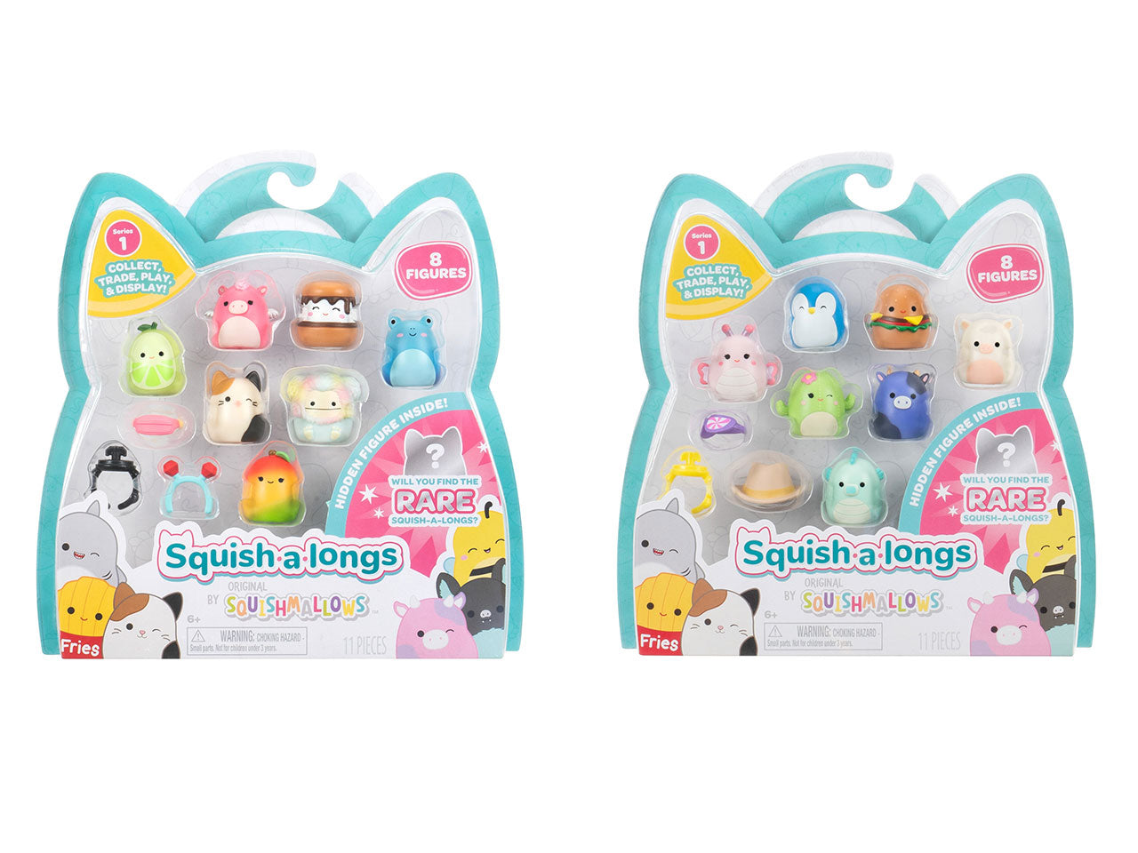 Squish a long  pack 8 personaggi e 2 accessori | Rei Toys