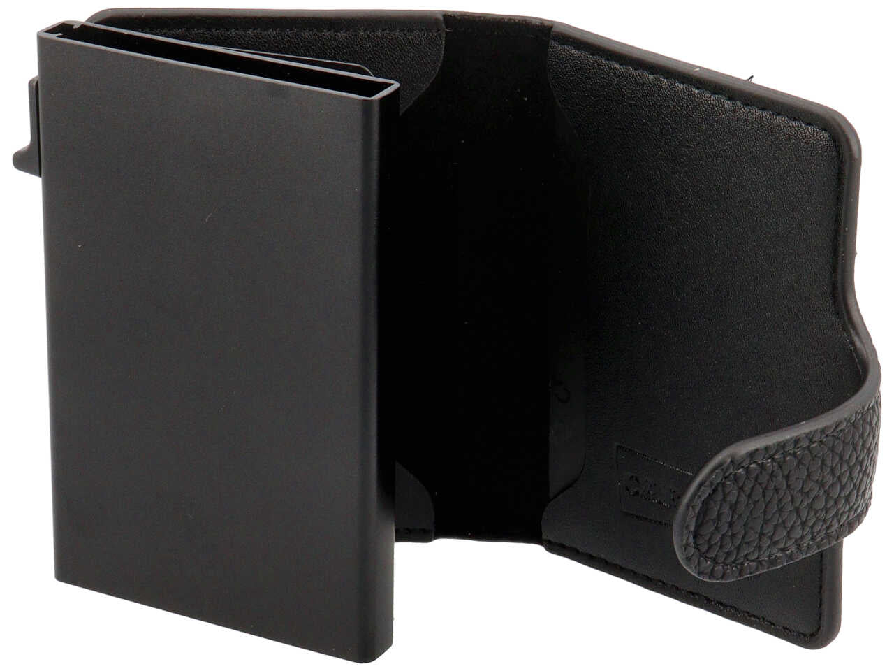 Porta carte metal card case tidy collection nero 100% polyurethane