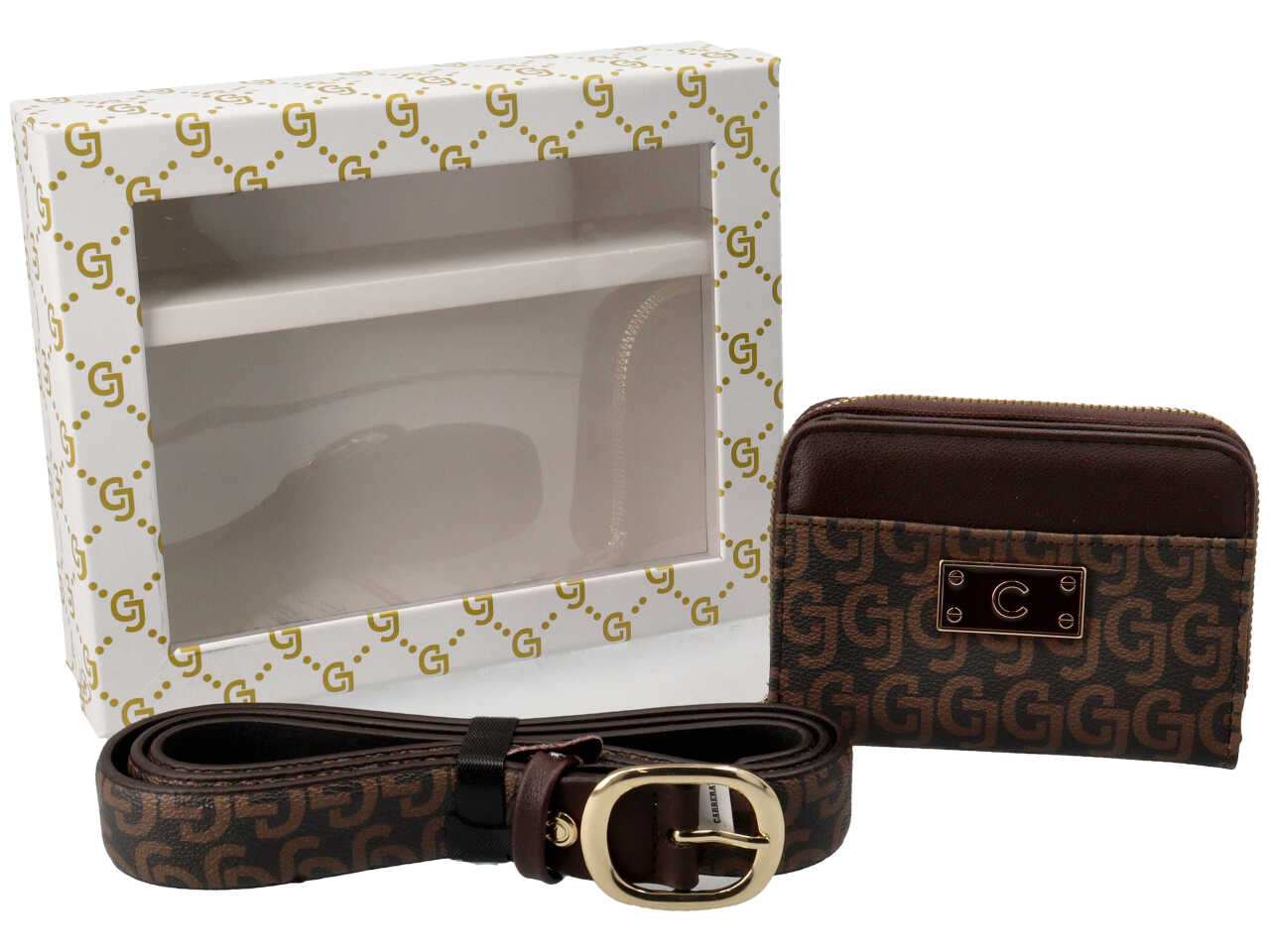 Portafoglio zip around piccolo con cintura audrey collection 100% polyurethane