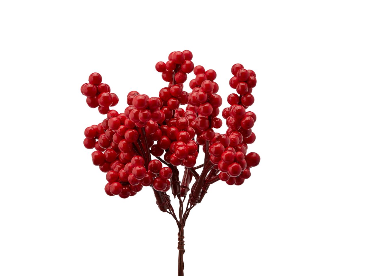 Ramo ilex cespuglio misura h.17cm colore rosso