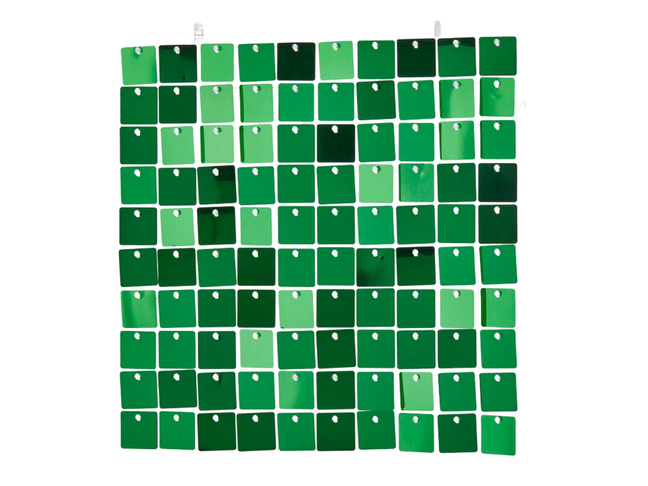 Tenda glitter a spicchi quadrata verde in plastica lucida 30x30 cm - EDG