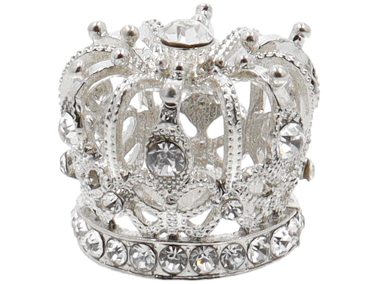 Corona metallo 2,4x2,6cm argento ck8524
