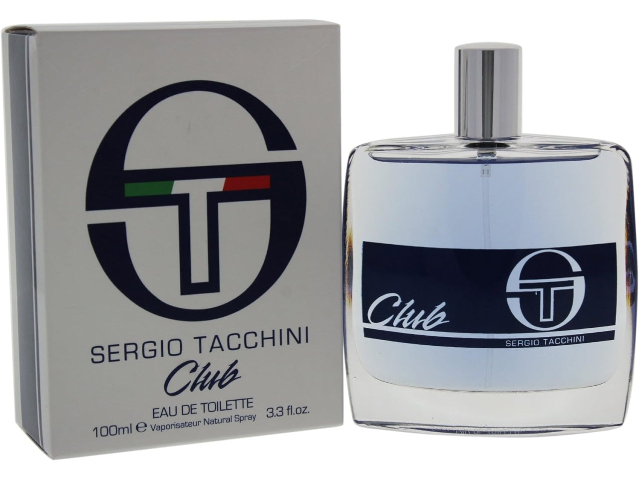 Profumo da uomo Sergio Tacchini Club, eau de toilette agrumato e legnoso 100 ml
