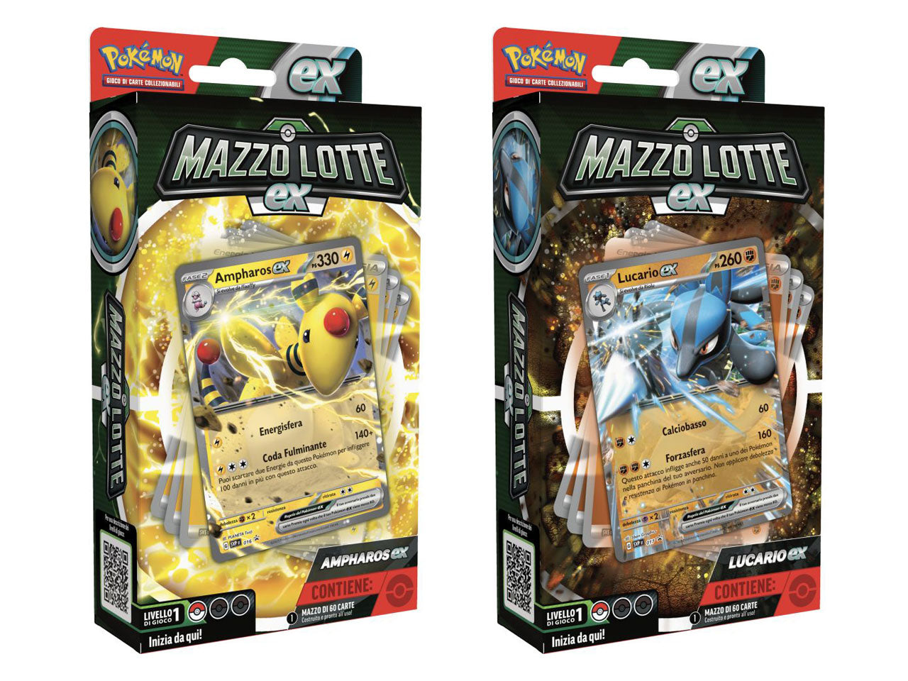 Carte Pokémon Mazzo Lotte EX Ampharos-Ex / Lucario-Ex - Game Vision