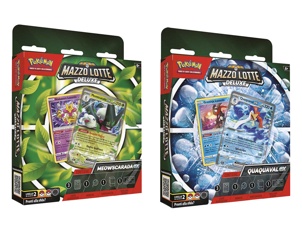 Mazzo Carte Pokémon Lotte Deluxe Quaquaval-ex e Meowscarada-ex  - Game Vision