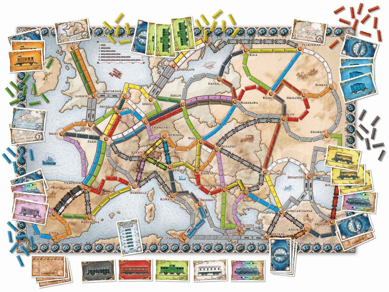 Ticket to Ride Europa, Gioco da Tavolo per la Famiglia, per 2-5 Giocatori dai 8 Anni in su - Asmodee